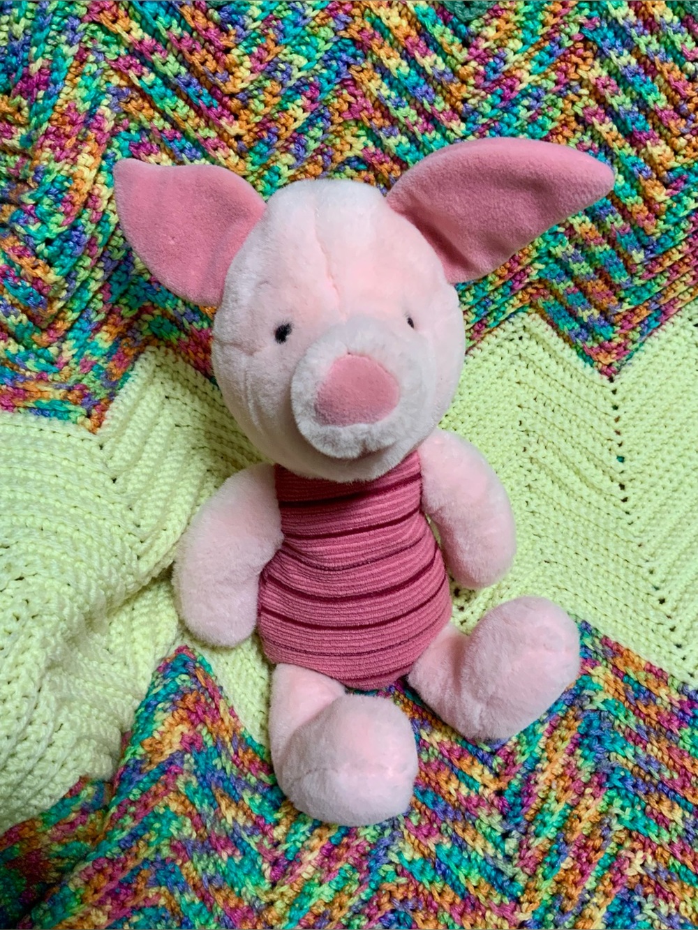 Disney Store Piglet Plush Toy 13" Winnie The Pooh Stuffed Animal Pink Pig